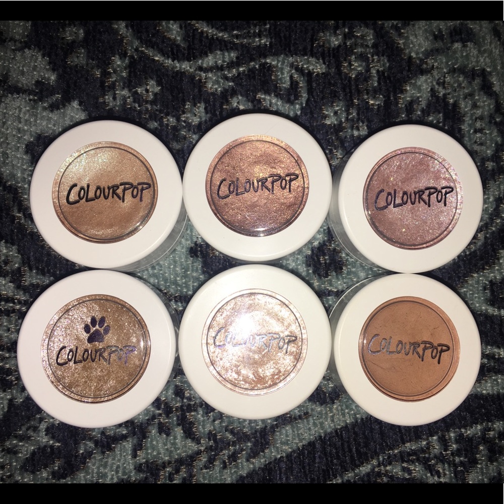 Bundle of 6 Colourpop Super Shock Eyeshadows